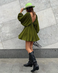 Dress with puff sleeves "Maylia"