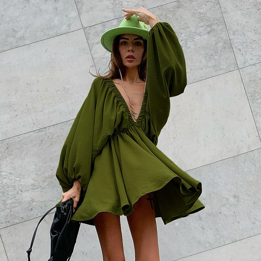 Dress with puff sleeves "Maylia"