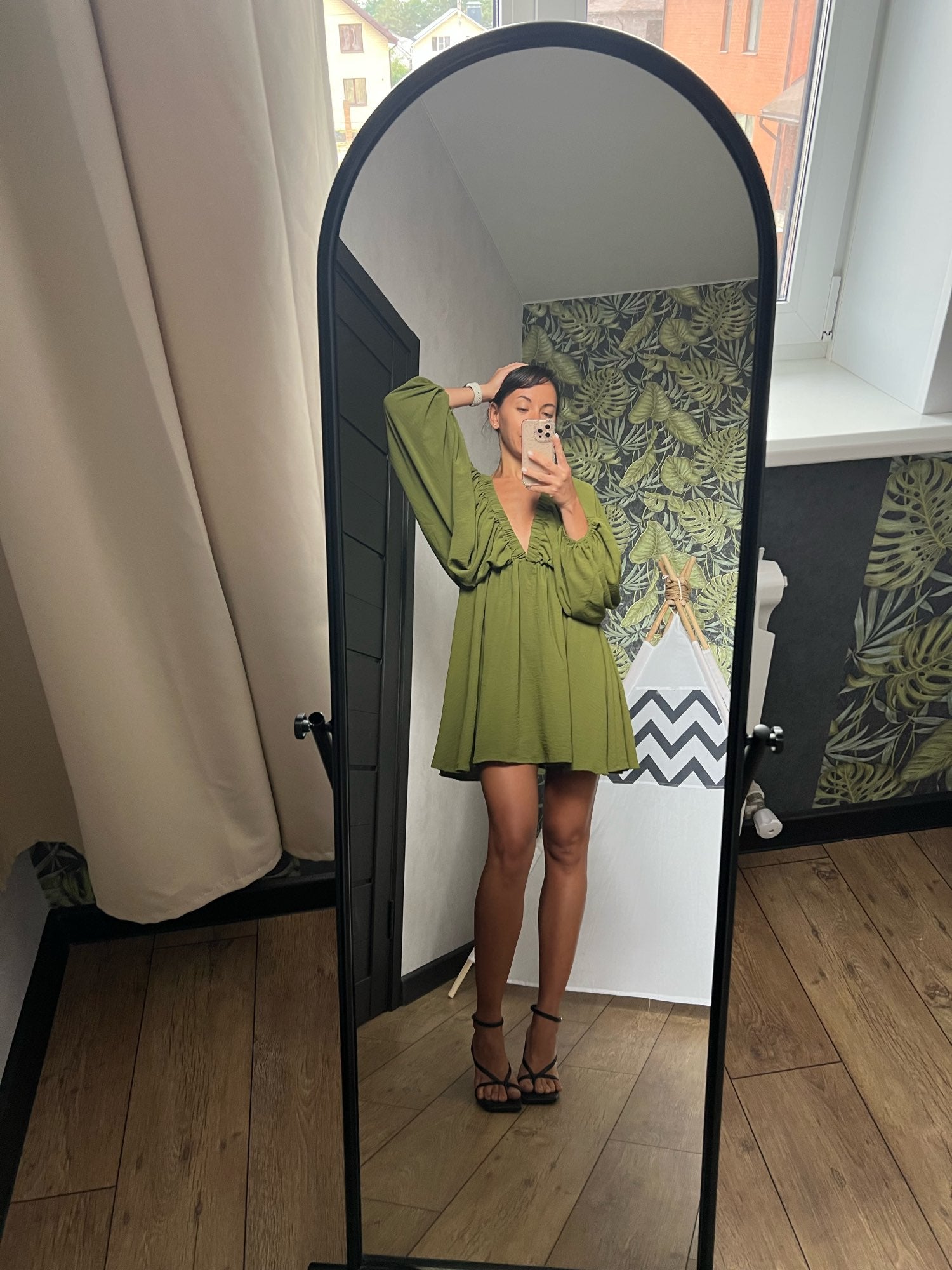 Dress with puff sleeves "Maylia"