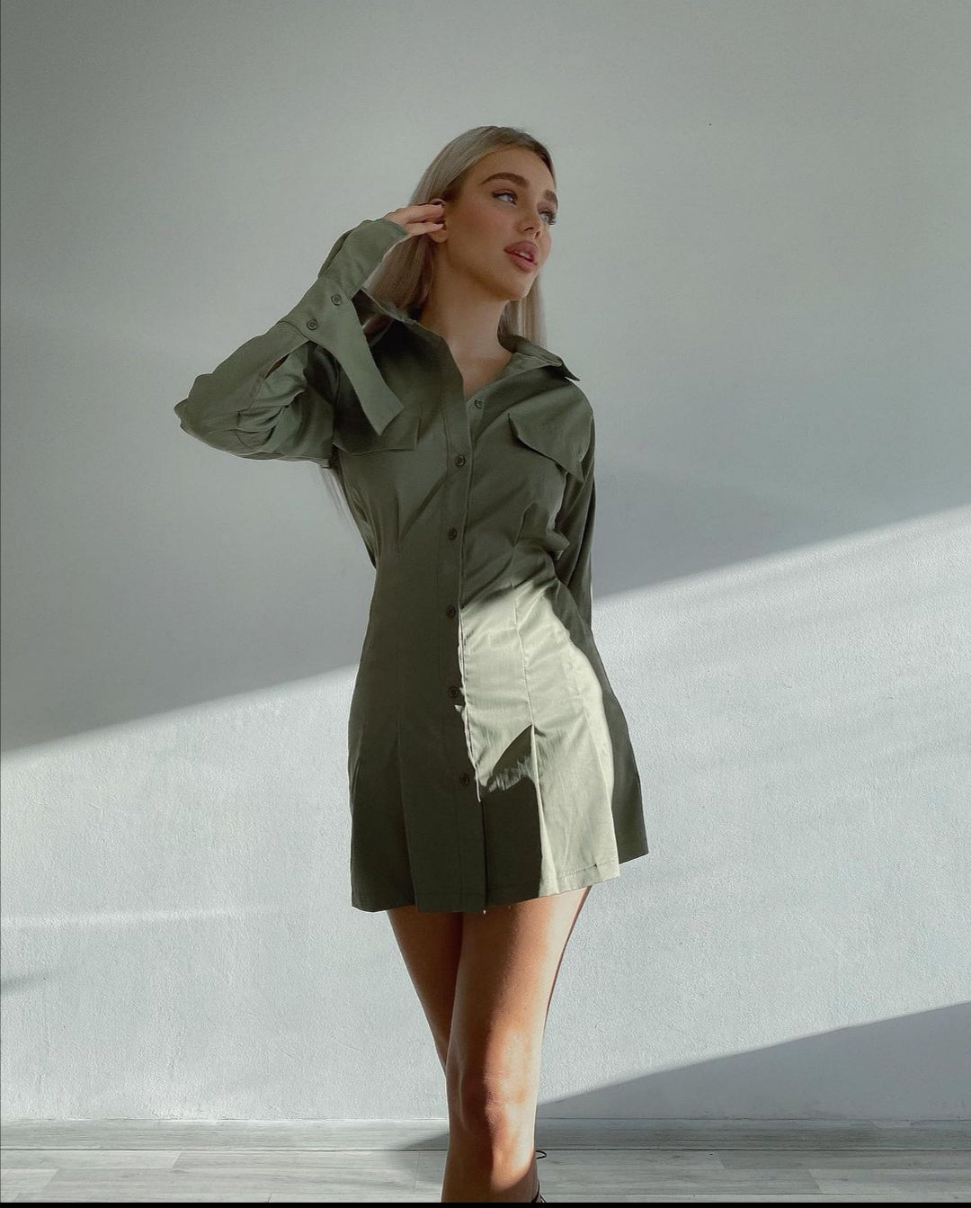 Lewis" oversized plain shirt dress AmiEmi Lewis" oversized plain shirt dress AmiEmi