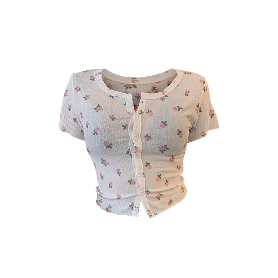 Rosa geripptes Top