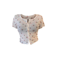 Rosa geripptes Top