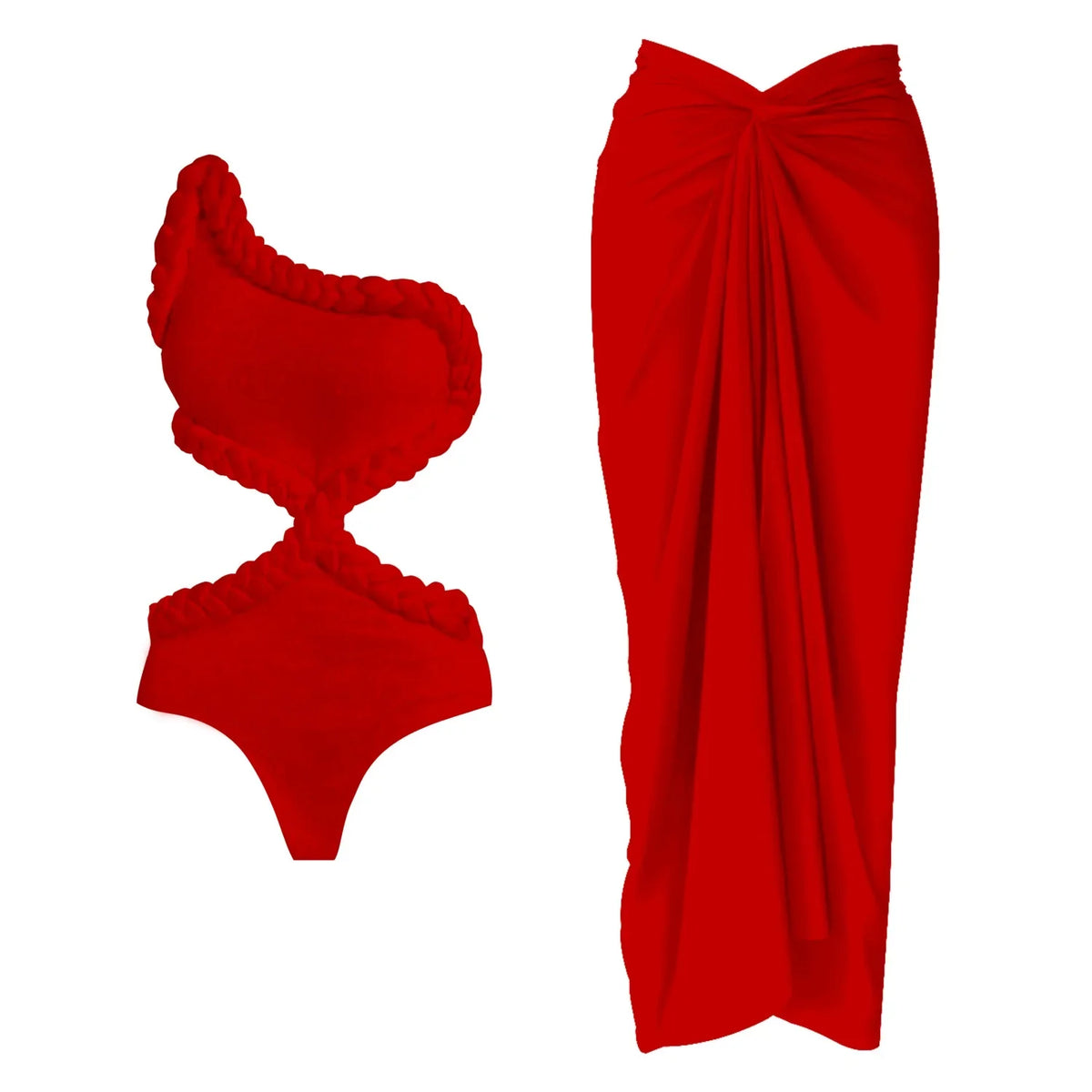 Cut Out One Piece High Waist Bodysuit Crochet Dress
