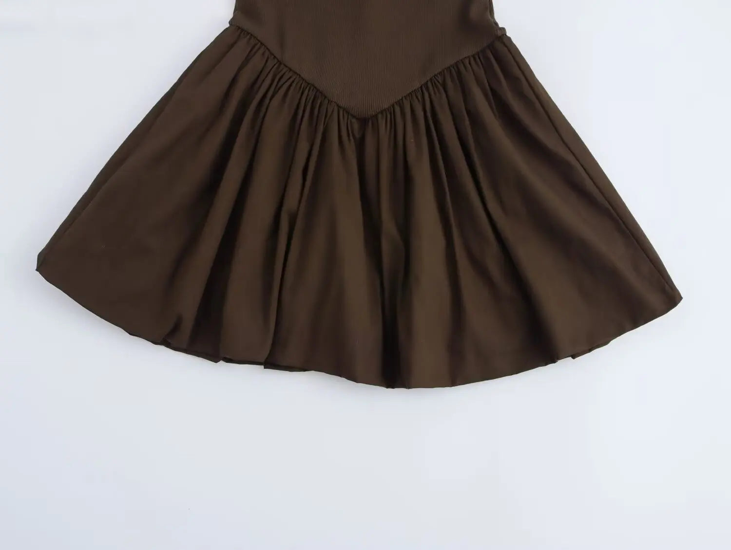 Half Sleeve Poplin Patchwork Short Dress