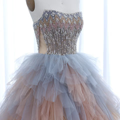 Rose Gold Ball Gown with Ruffles