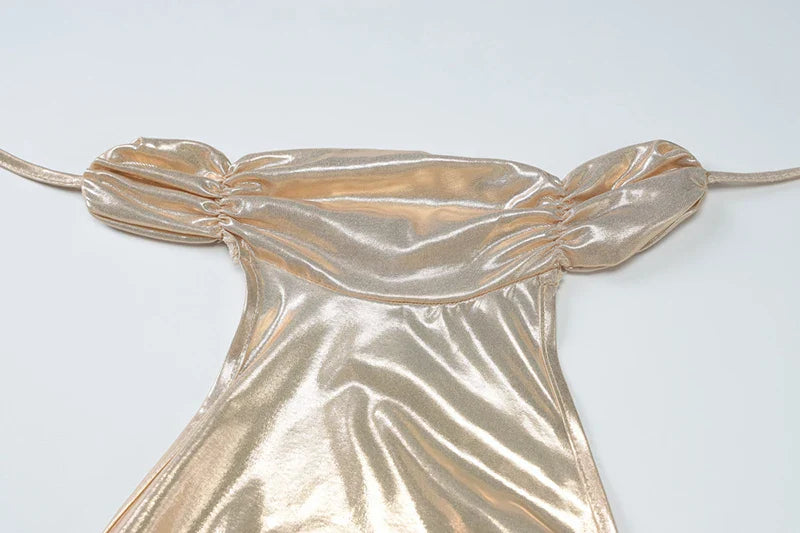 Sequins Backless Fishtail Maxi Dress