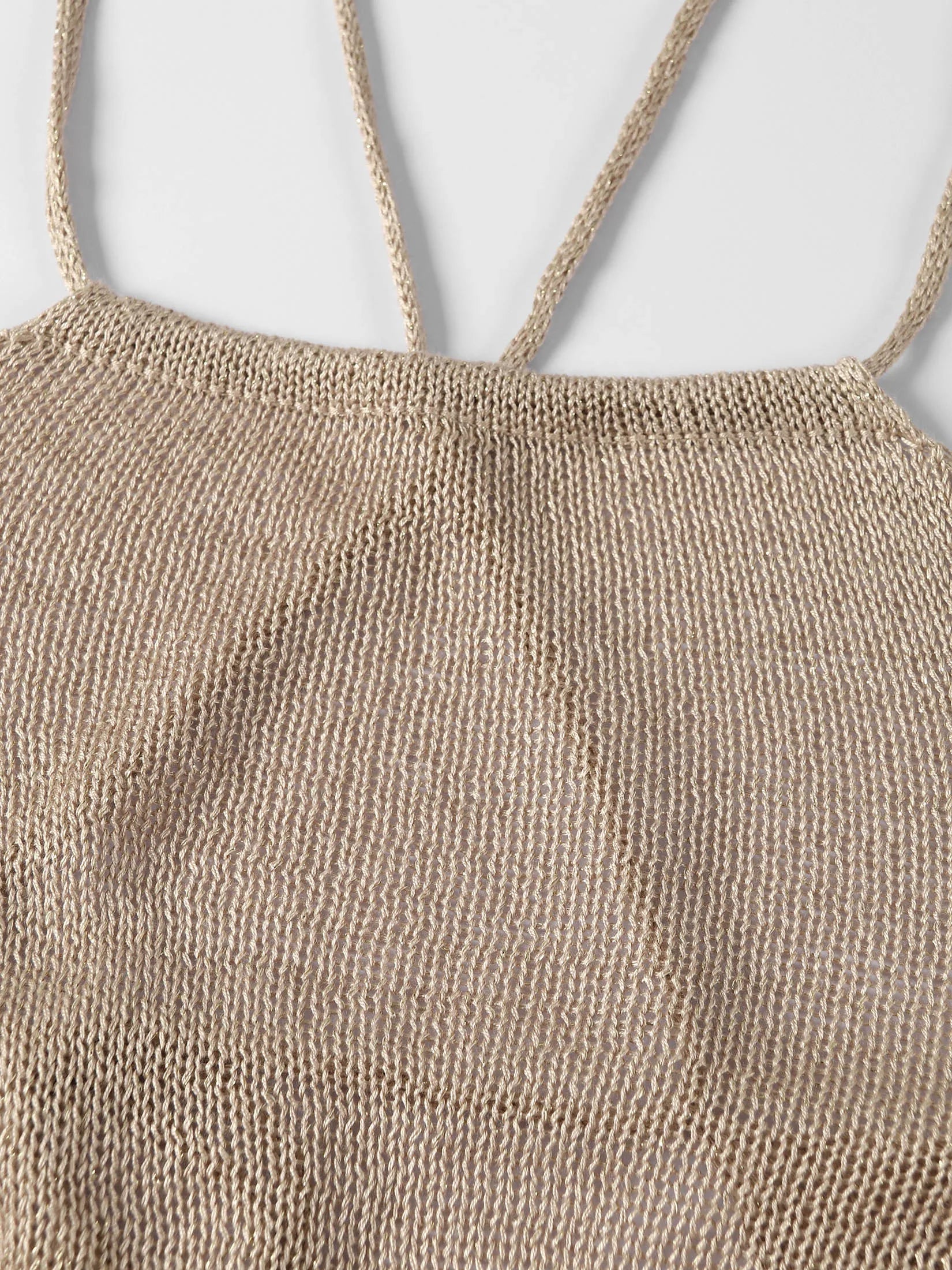 Backless Lace-up Split Bodycon Knit Beach Cover-Ups