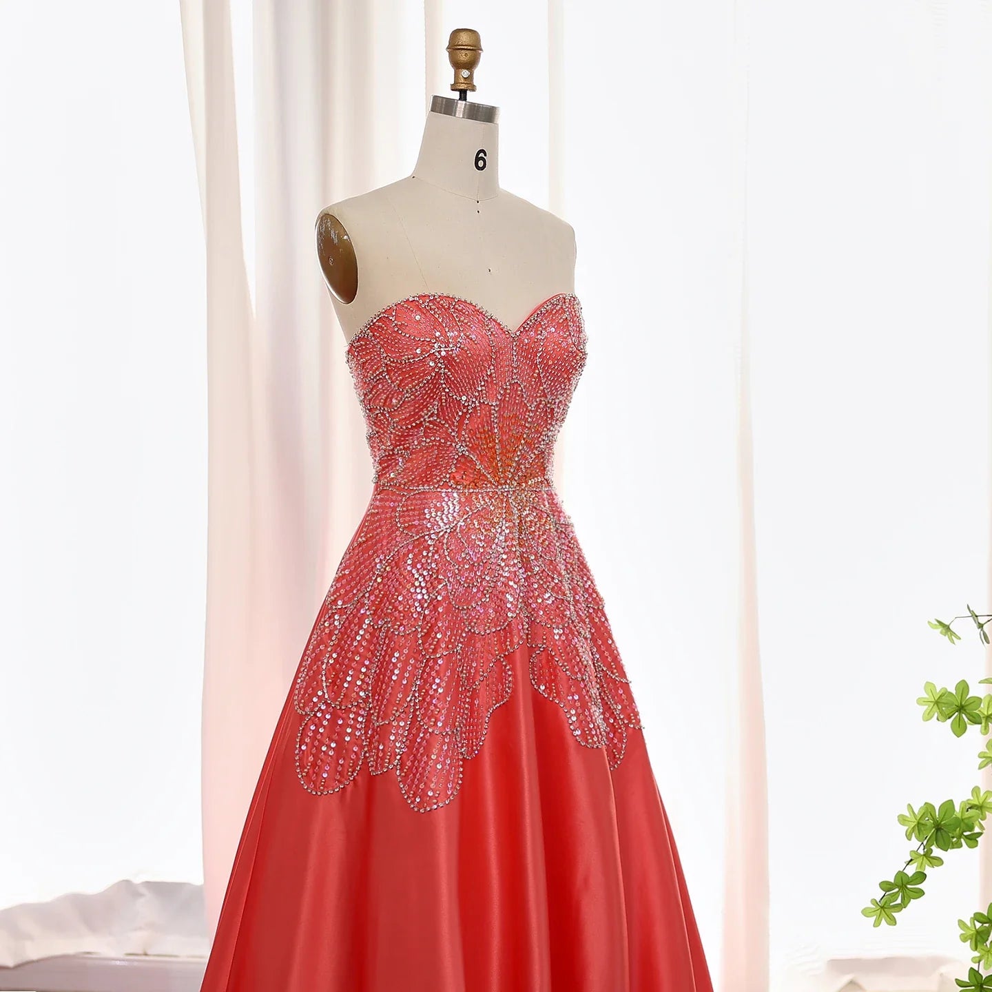 Beaded Butterfly  Evening Dress