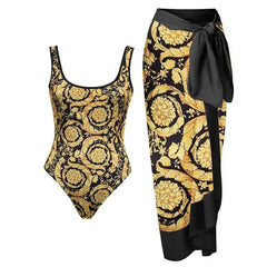 Push-Up-Bikinis mit Blumenmuster und Trägern 