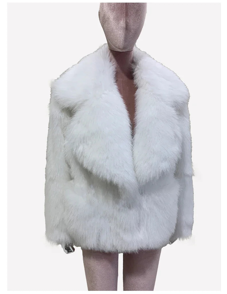Hairy Soft Thick Faux Fur Coat