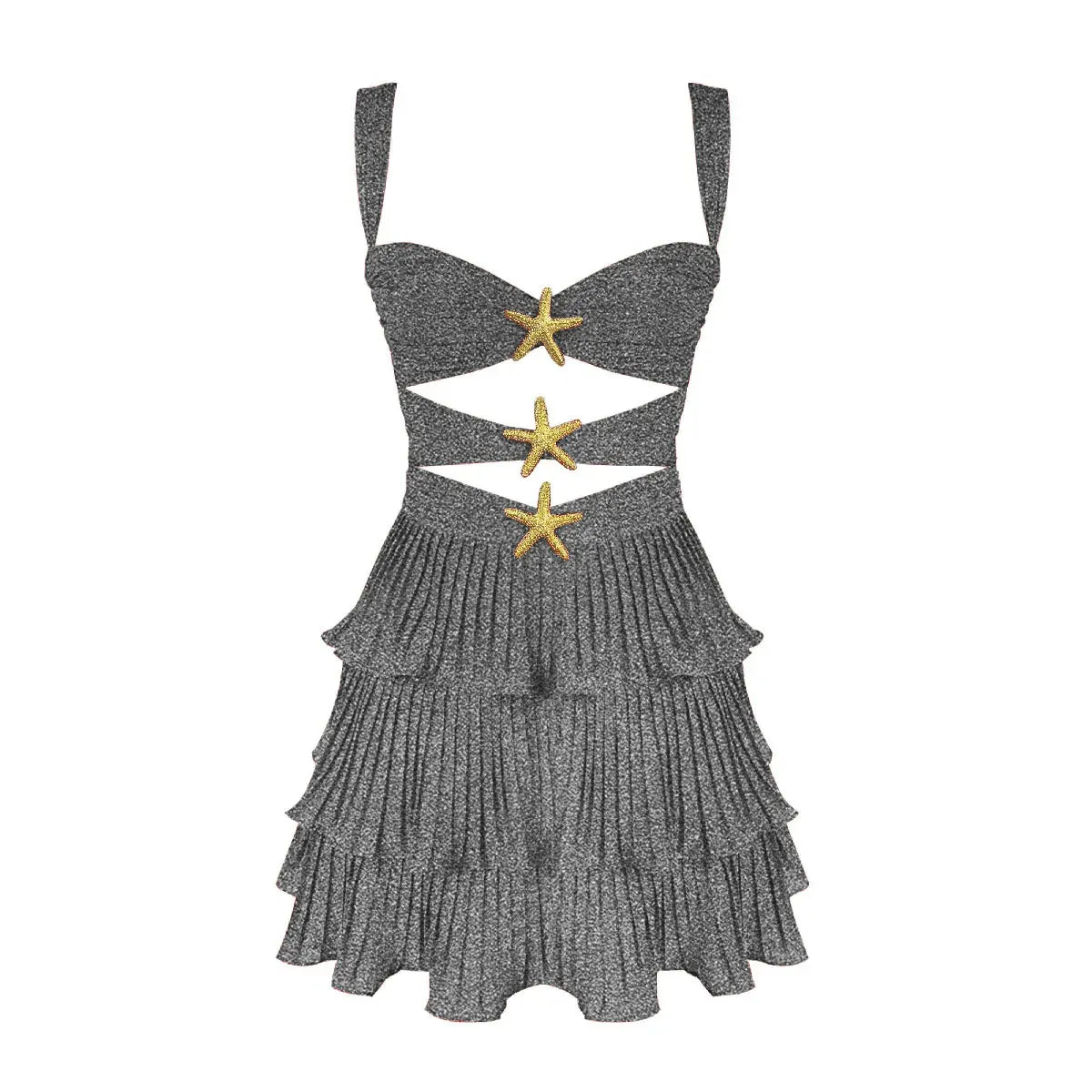 Cover Up Skirt Geometry Printed Two-Piece Beach Dress