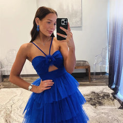 Halter Strap Floor-length Tiered Ball Gowns