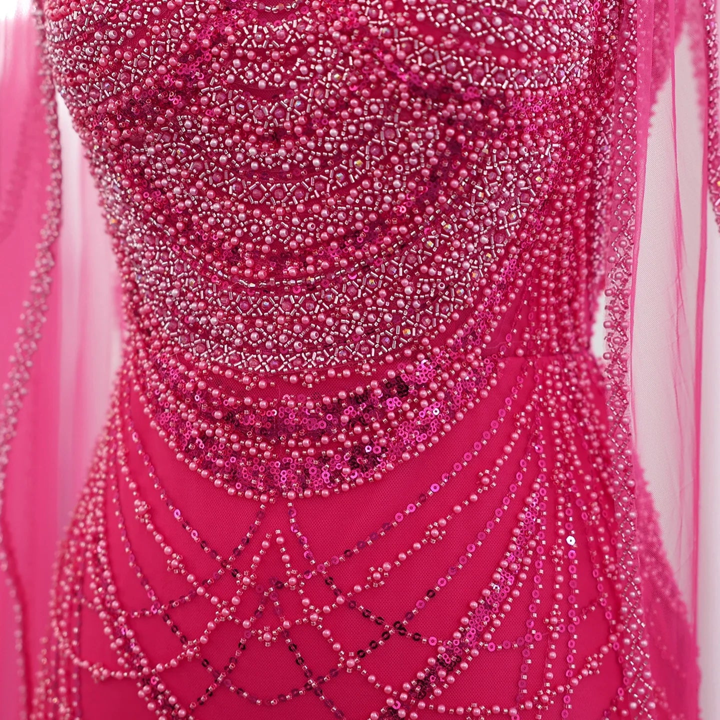 Black Evening Gown with Cape Sleeves