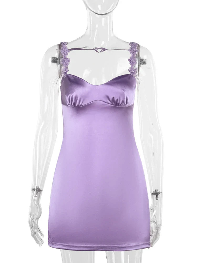 Spaghetti Strap Mini Dress Backless Bodycon Party Wear