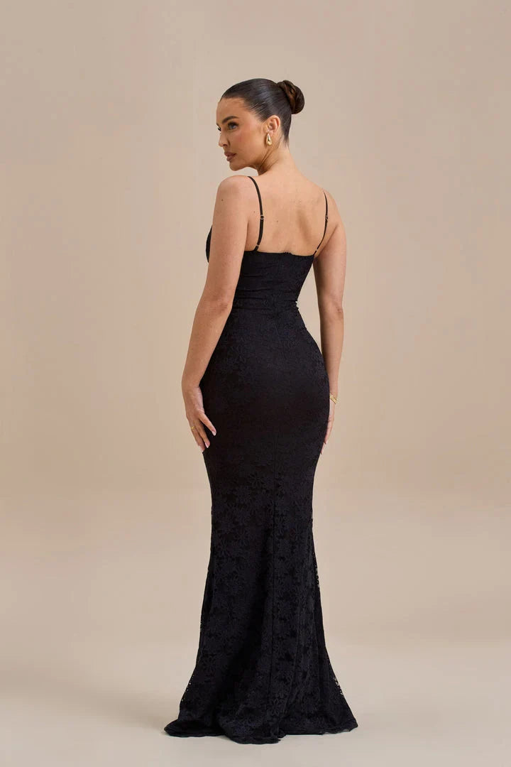 Spaghetti Strap Backless Maxi Dress