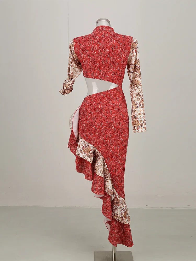 High Street Long Sleeve Y2K Party Dress