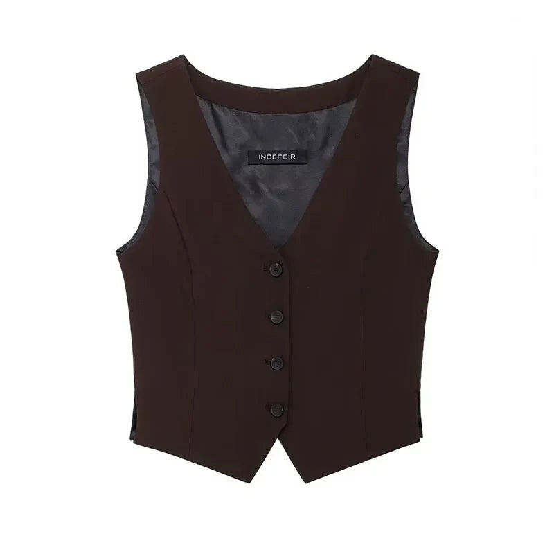 Side Slit Top Pocket Sashes Design Pant Suit