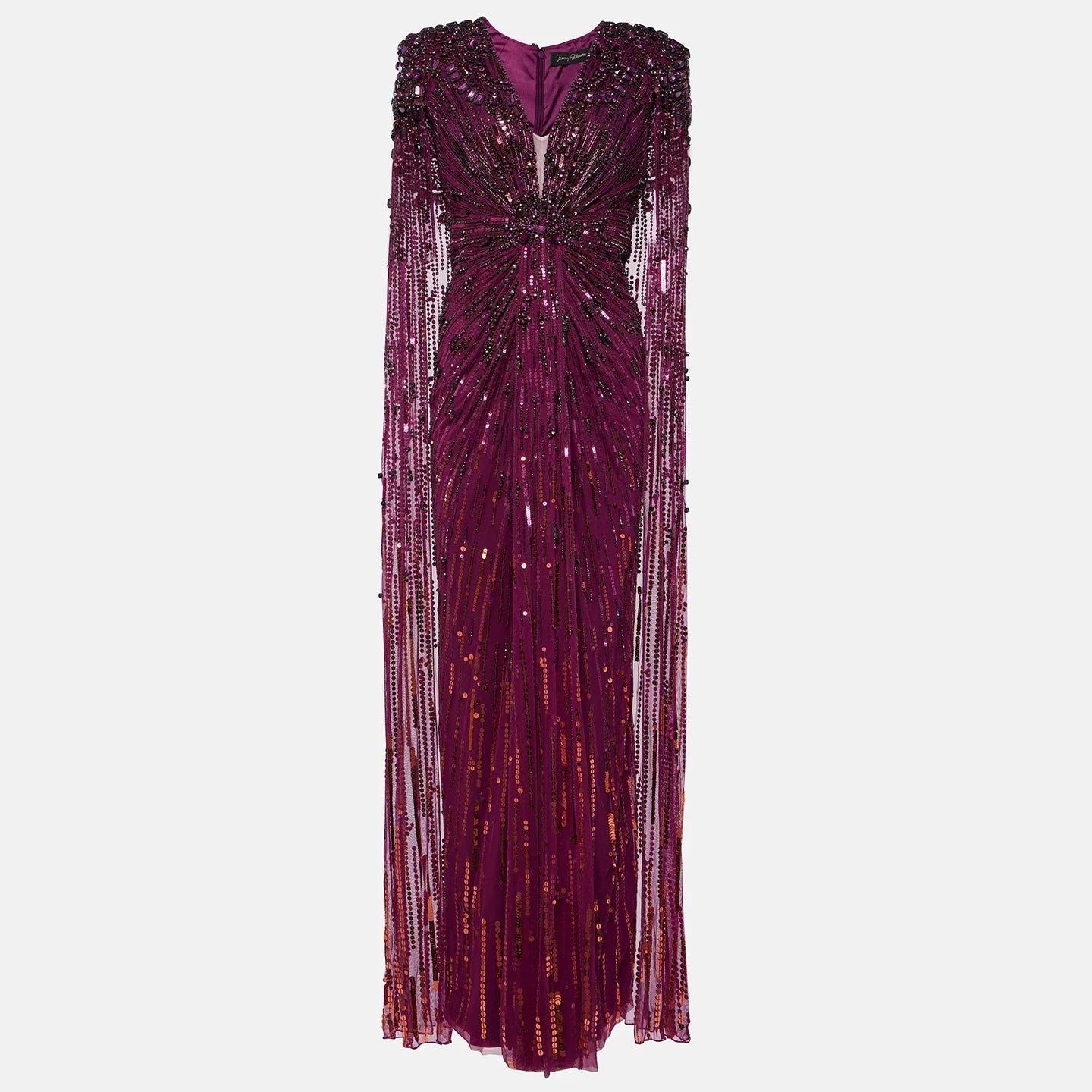 Crystal Evening Gown with Cape