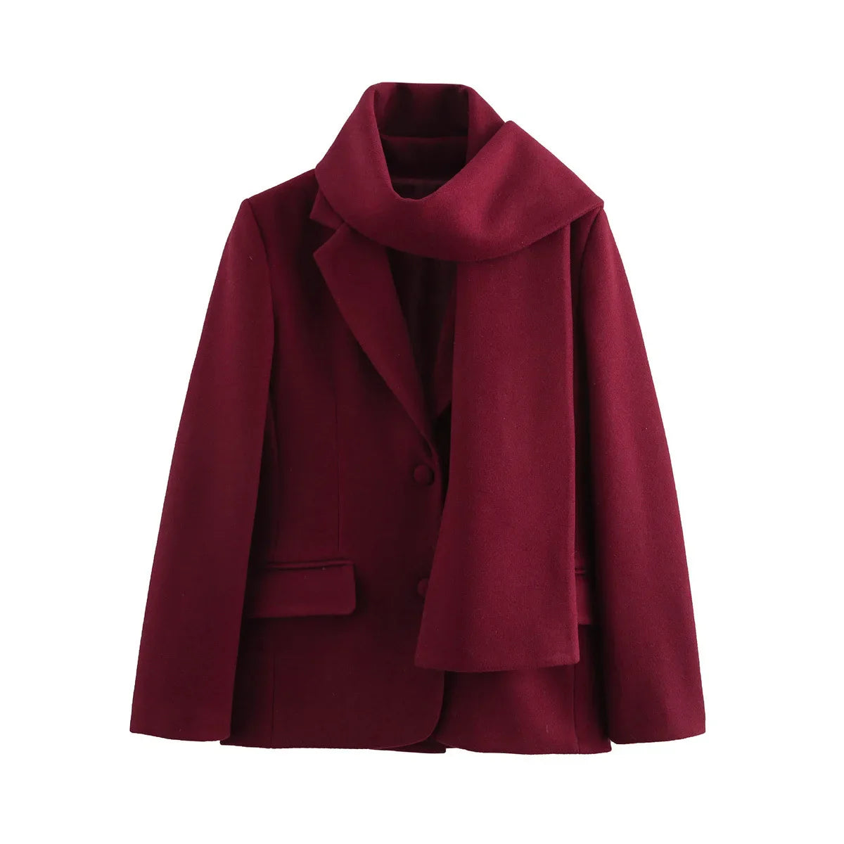 Woolen Blazer Jacket  Loose Long Sleeve Coat