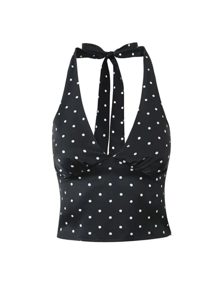 Lace-Up Sleeveless Top Bow Mini Skirt Outfits