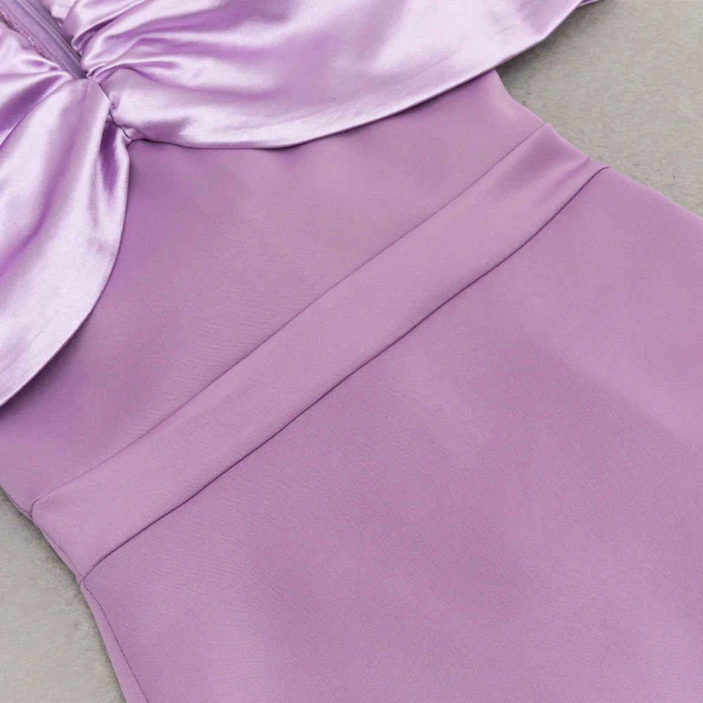Spaghetti Strap Shoulder Sleeve Long Dress