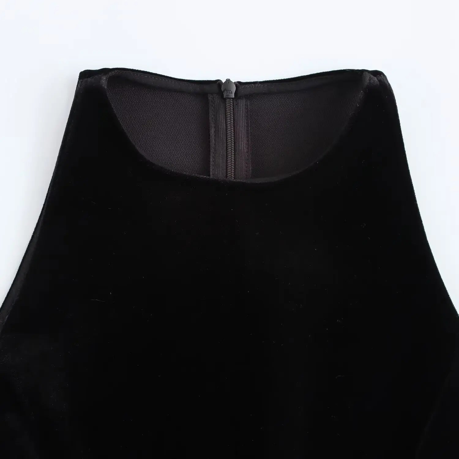Solid Tank Velvet Mini Dress