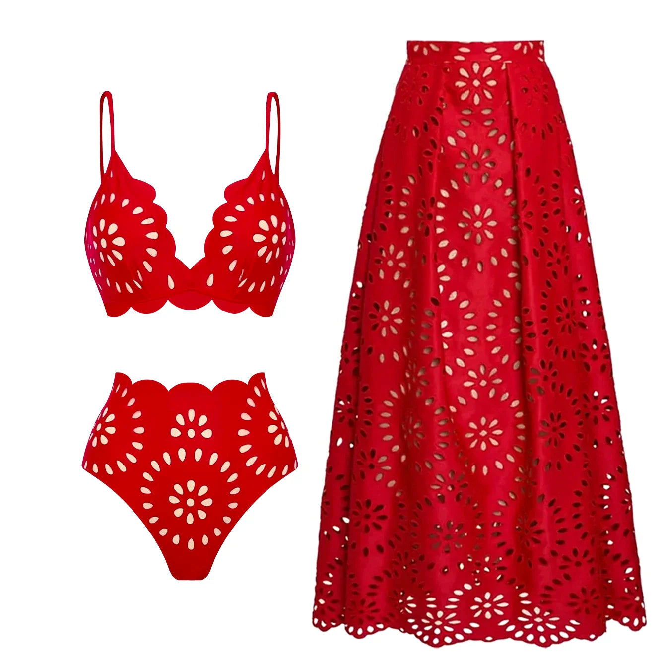 Swimming Suit Long Skirt and Bodysuit Beachwear
