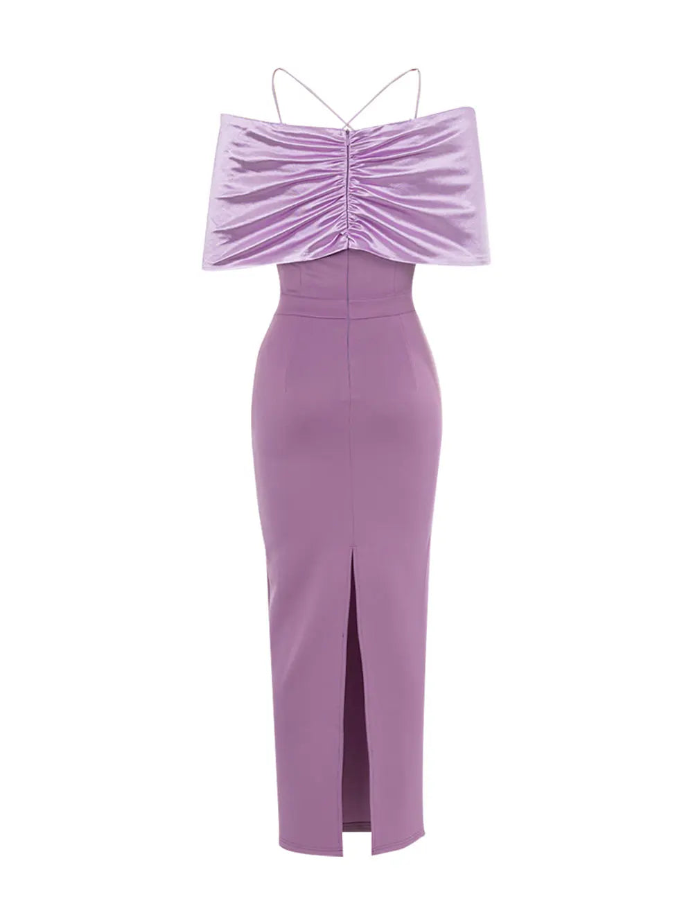 Spaghetti Strap Shoulder Sleeve Long Dress