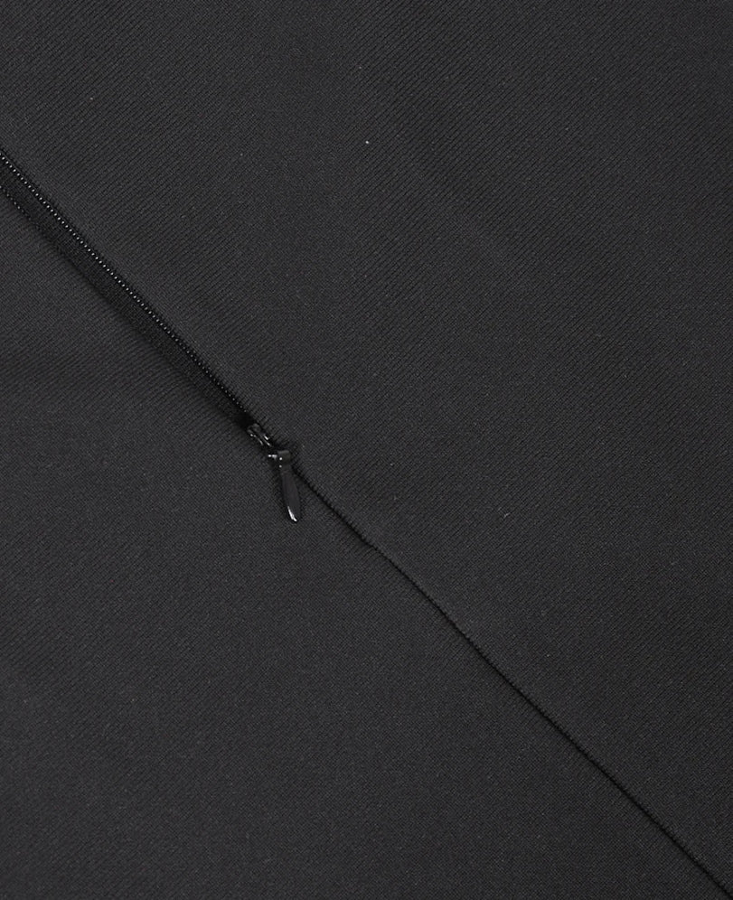 Diamond Knee Length Black Bandage Dress