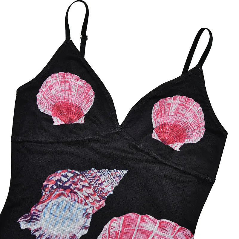 Spaghetti Strap Floral Print Mini Dress