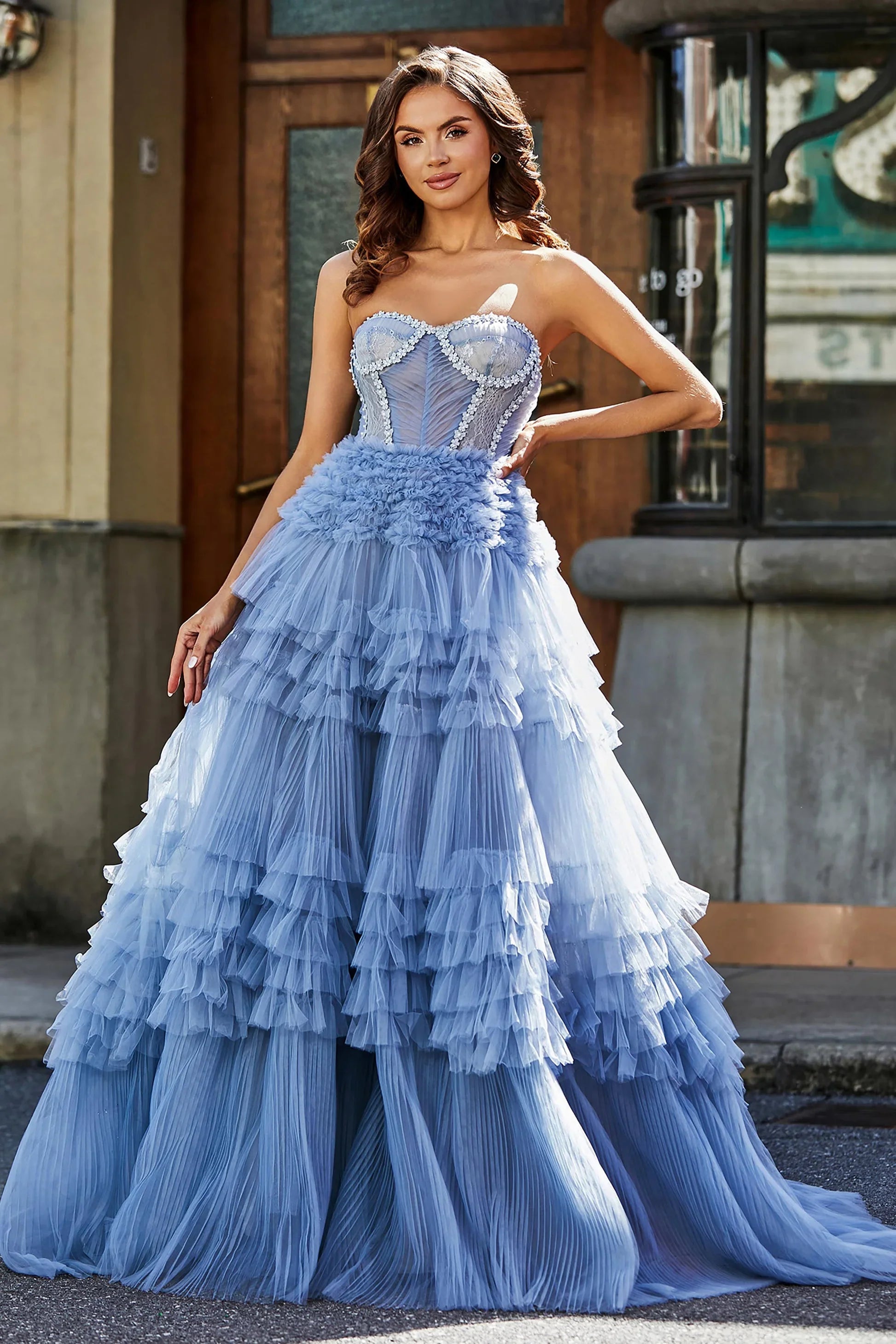 Sweetheart Sleeveless Ball Gown Prom Dress