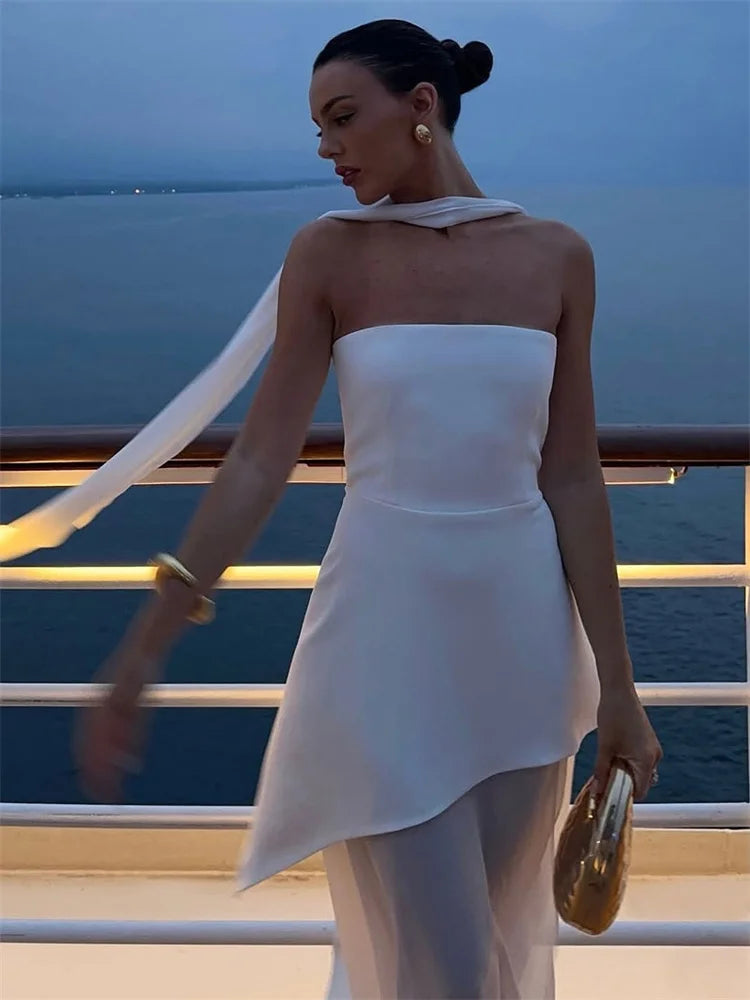 Ribbon Mesh Patchwork Women's Bodycon Dress