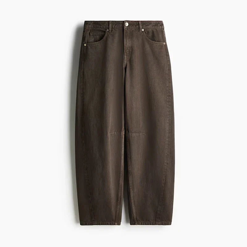 Denim Jacket and High Waist Trousers Set