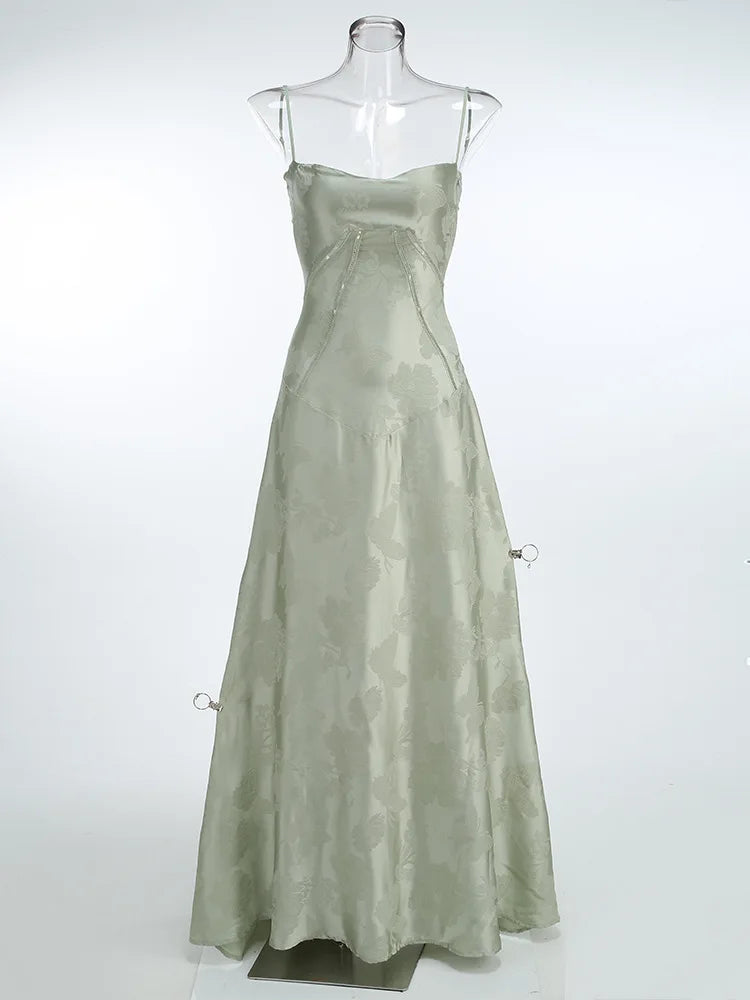 Long Sleeve Formal Deep V-Neck Evening Prom Gown