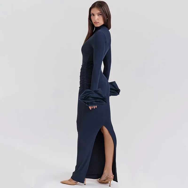 Bubble Long Sleeved Maxi Dress