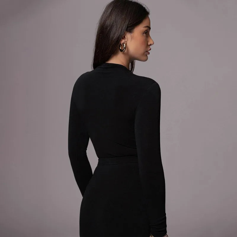 Hollowed Out Long Sleeve Bodysuit