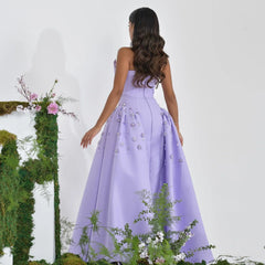 Lilac Pearl A-Line Evening Dress