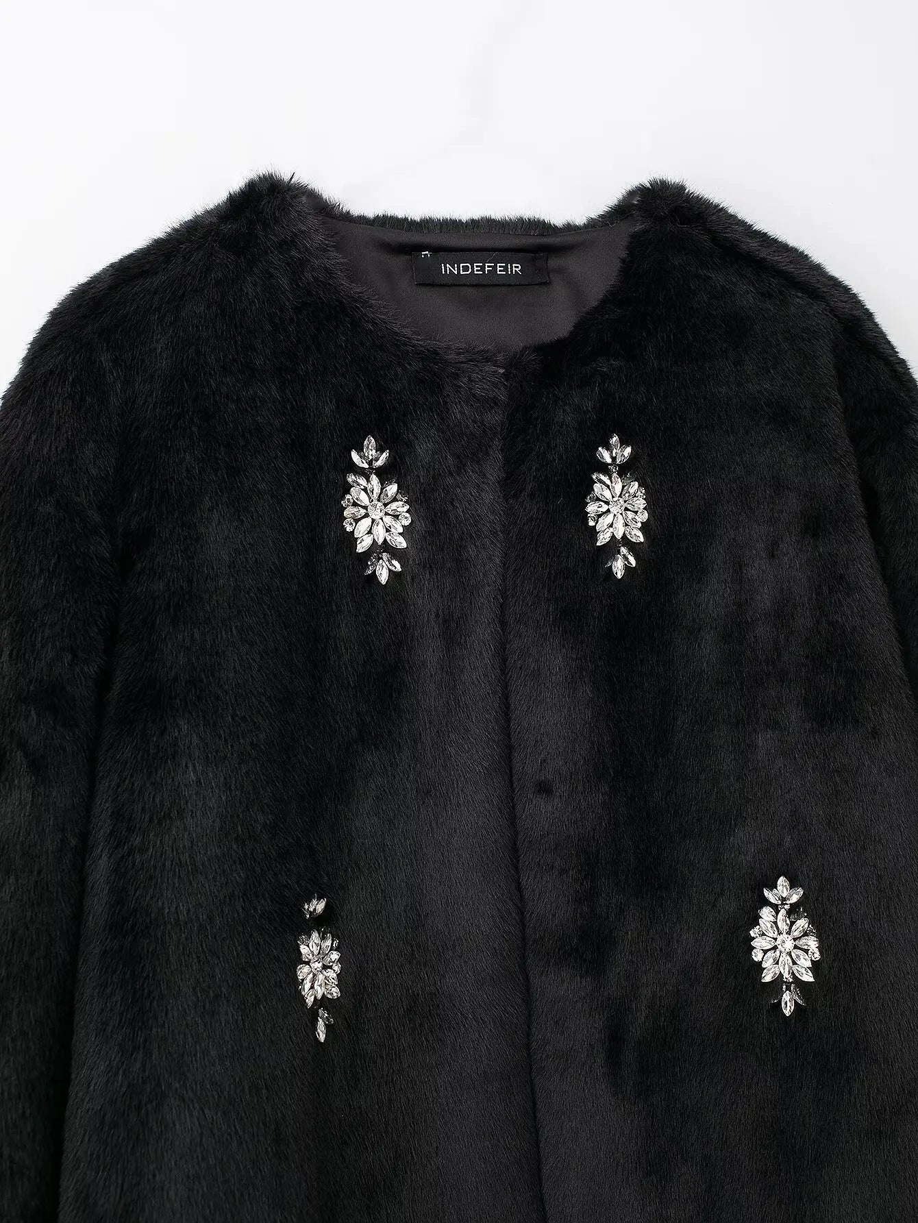 Furry Long Sleeves Loose Cardigan