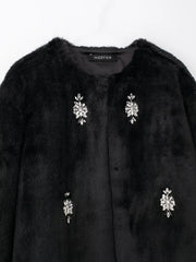 Furry Long Sleeves Loose Cardigan
