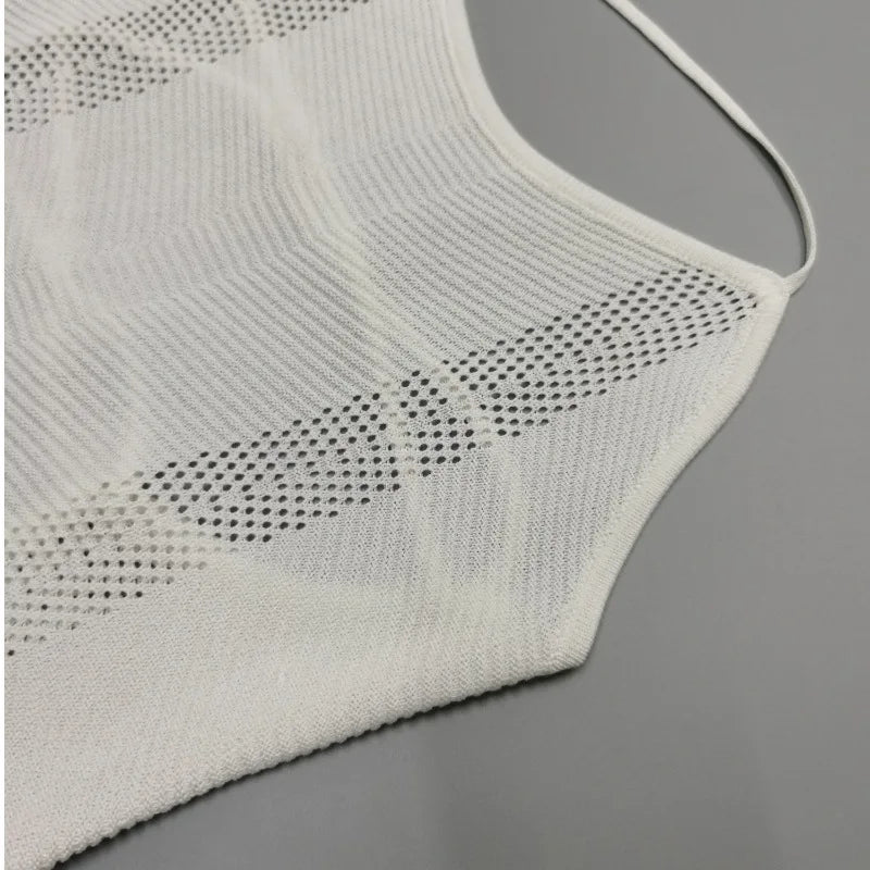 Knit Bikini Cover-Up Backless  Beach Bodycon Dress