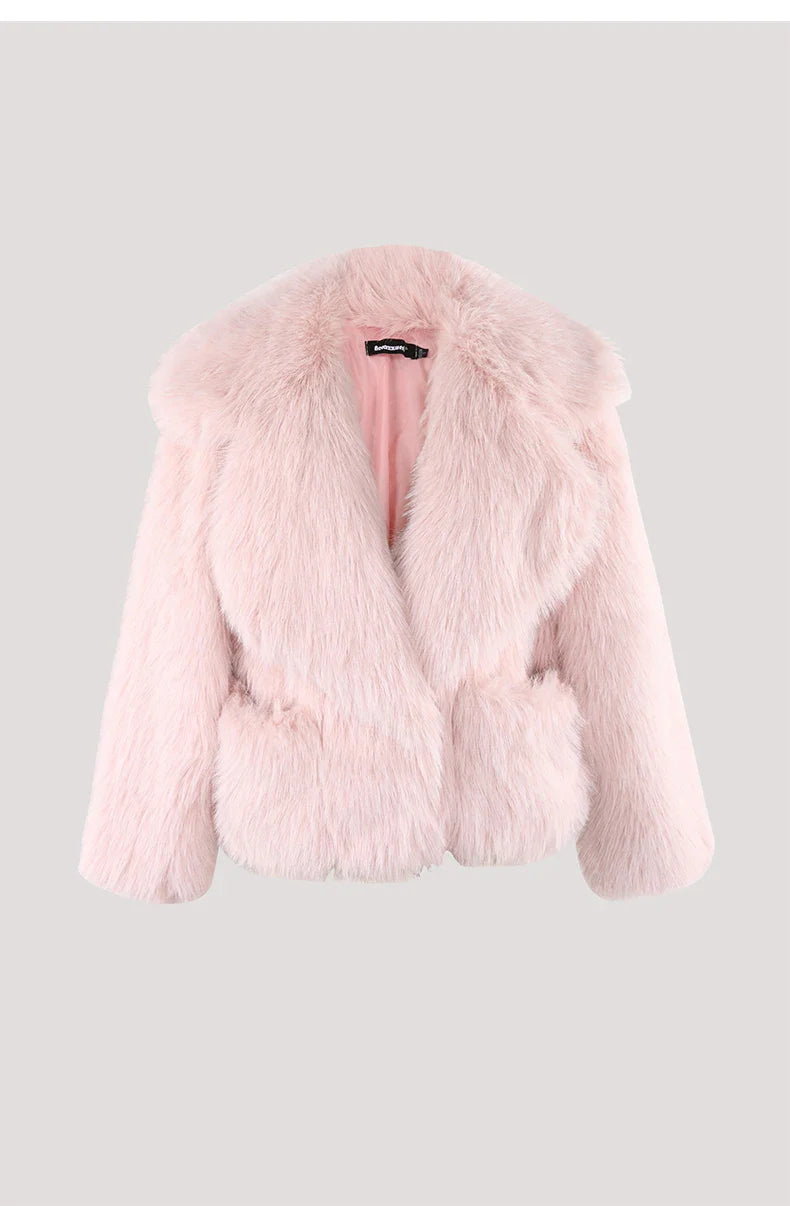Hairy Soft Thick Faux Fur Coat