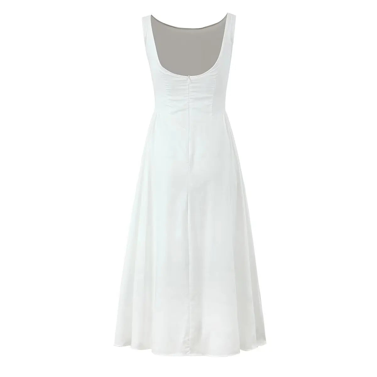 Solid Halter Backless Long Dress