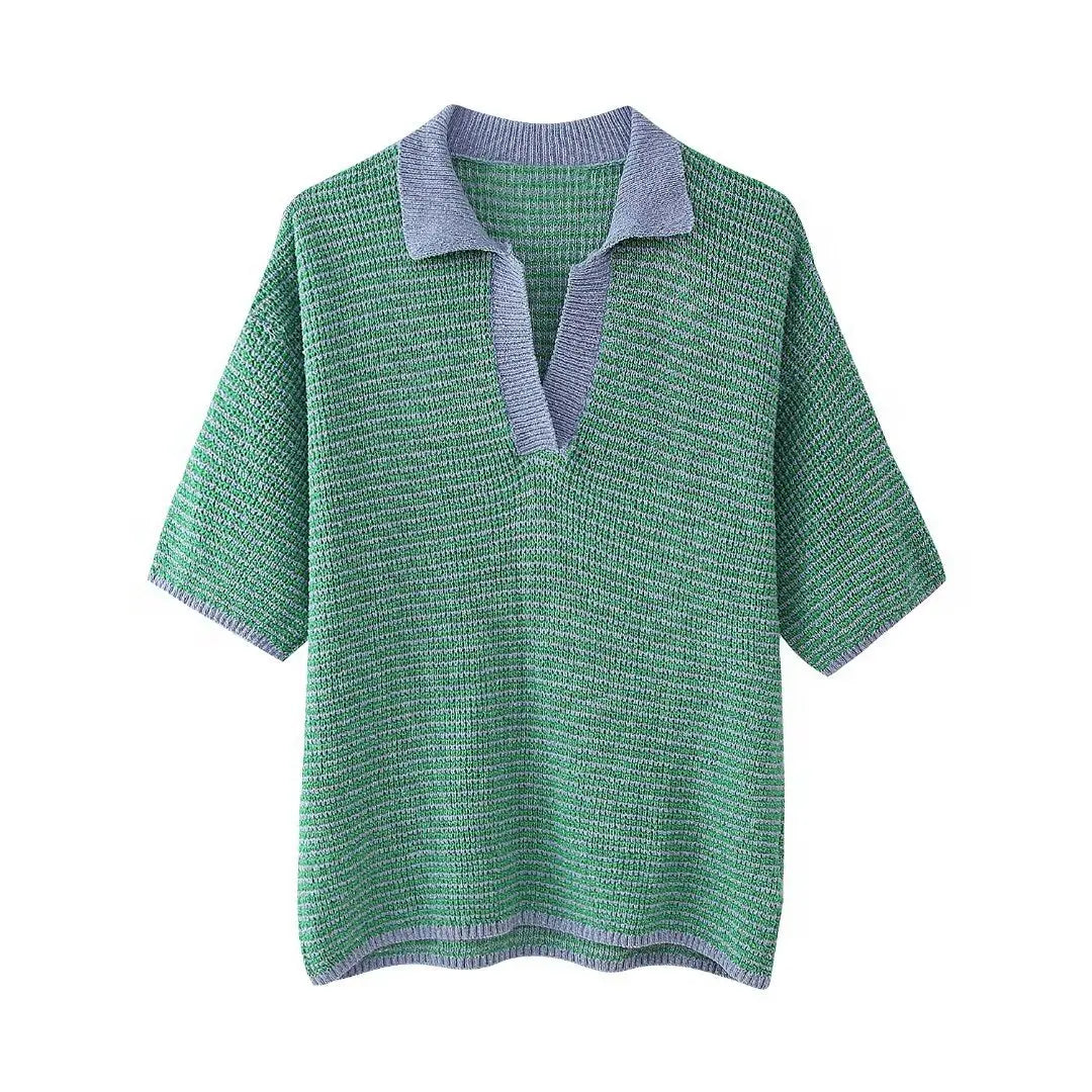 Holiday Retro Shorts Suit Lace Up Knitted