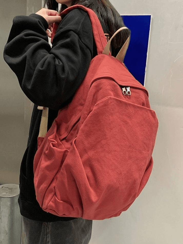 Mochila escolar vintage con lavado universitario