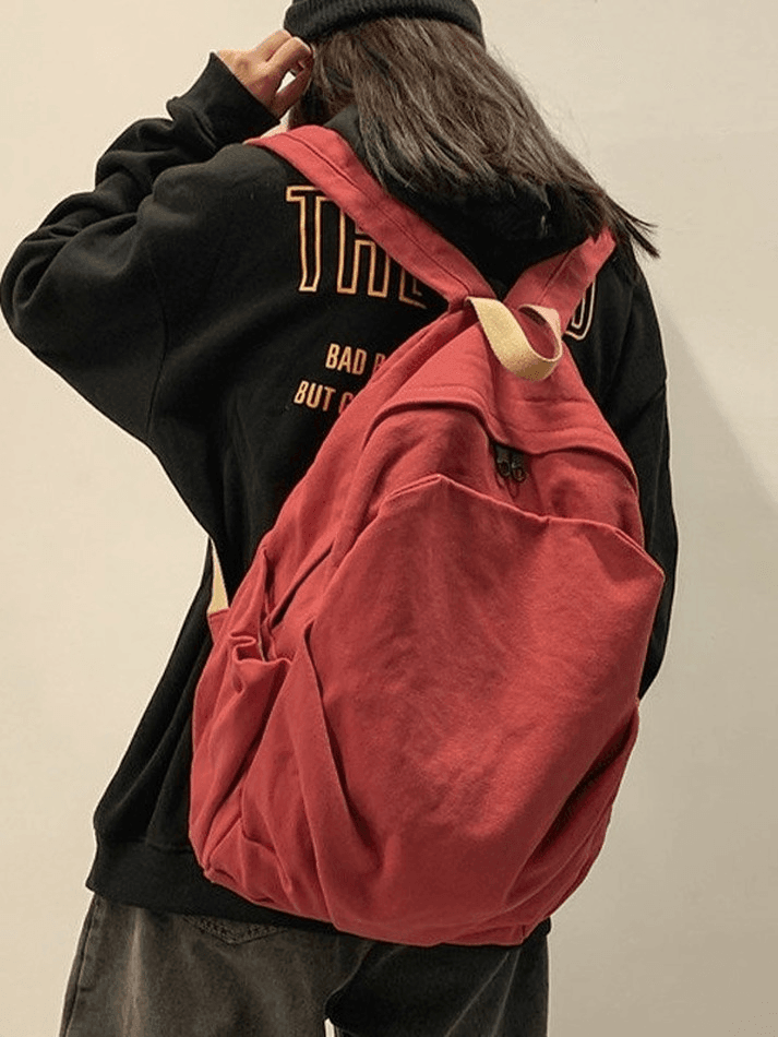 Mochila escolar vintage con lavado universitario