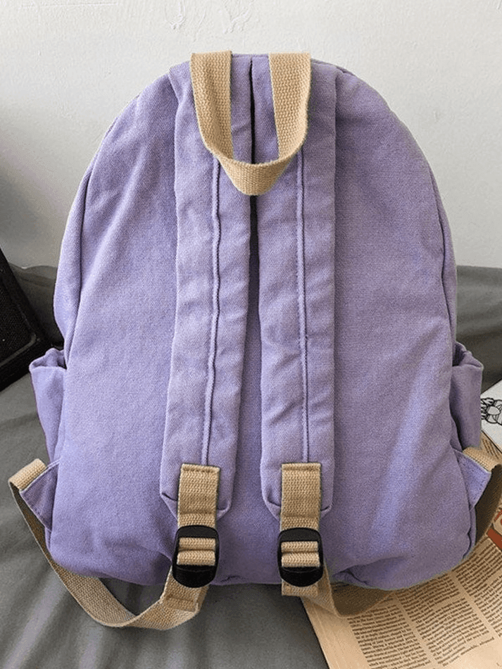 Mochila escolar vintage con lavado universitario