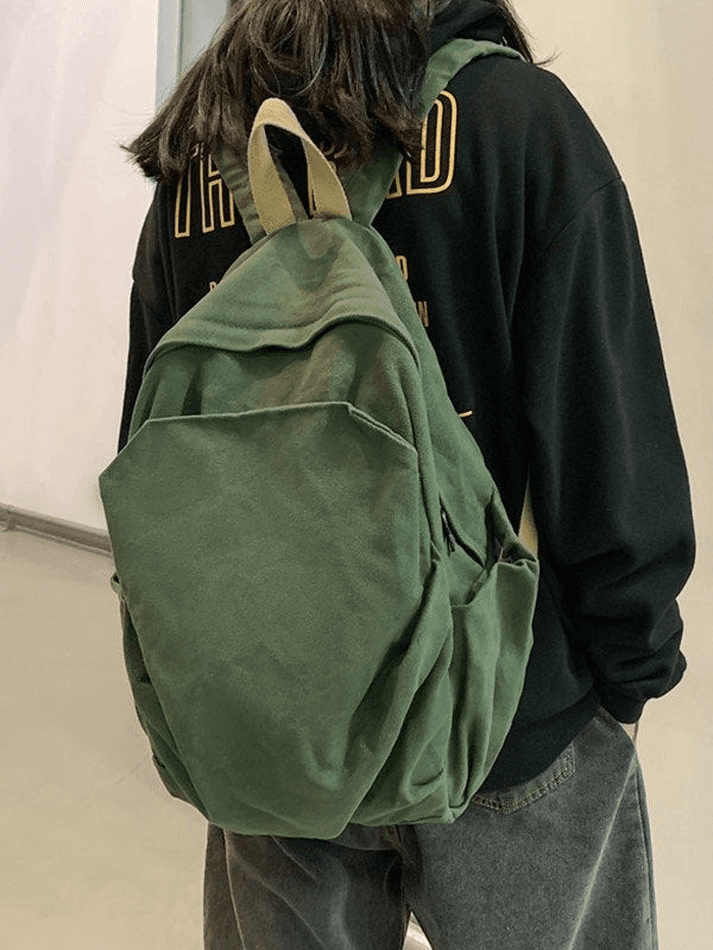 Mochila escolar vintage con lavado universitario
