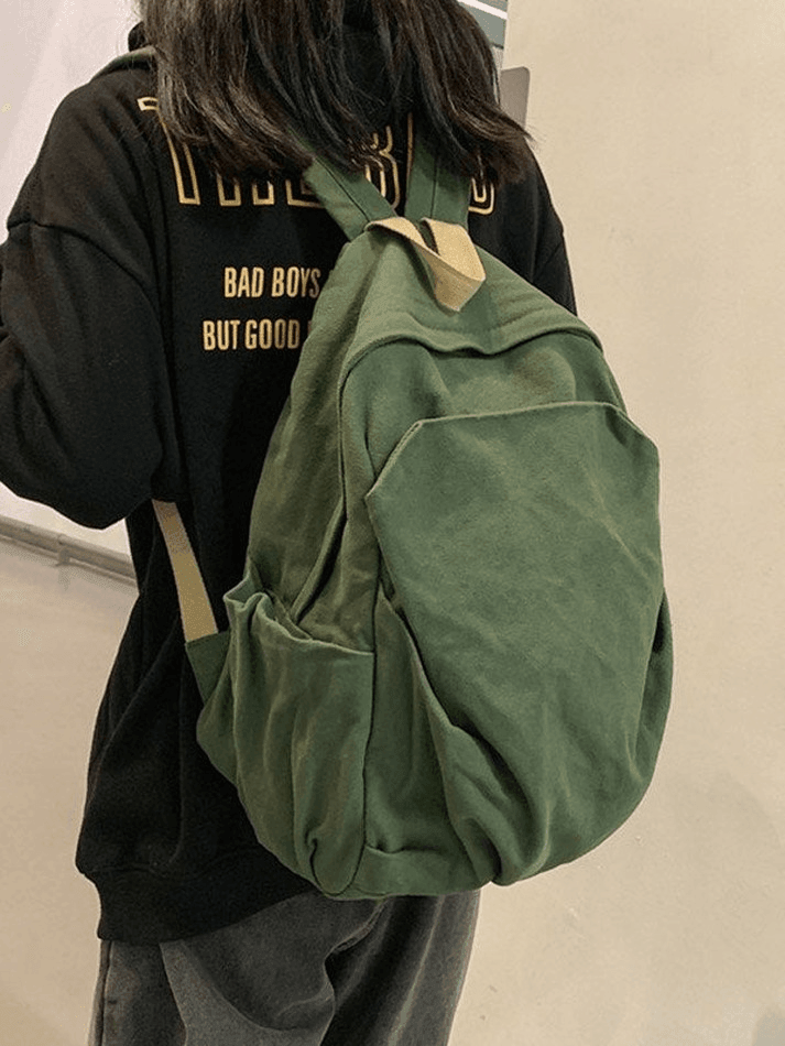 Mochila escolar vintage con lavado universitario