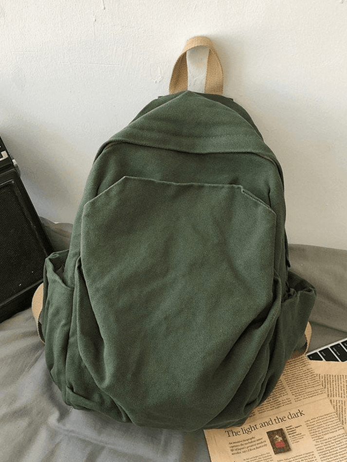 Mochila escolar vintage con lavado universitario