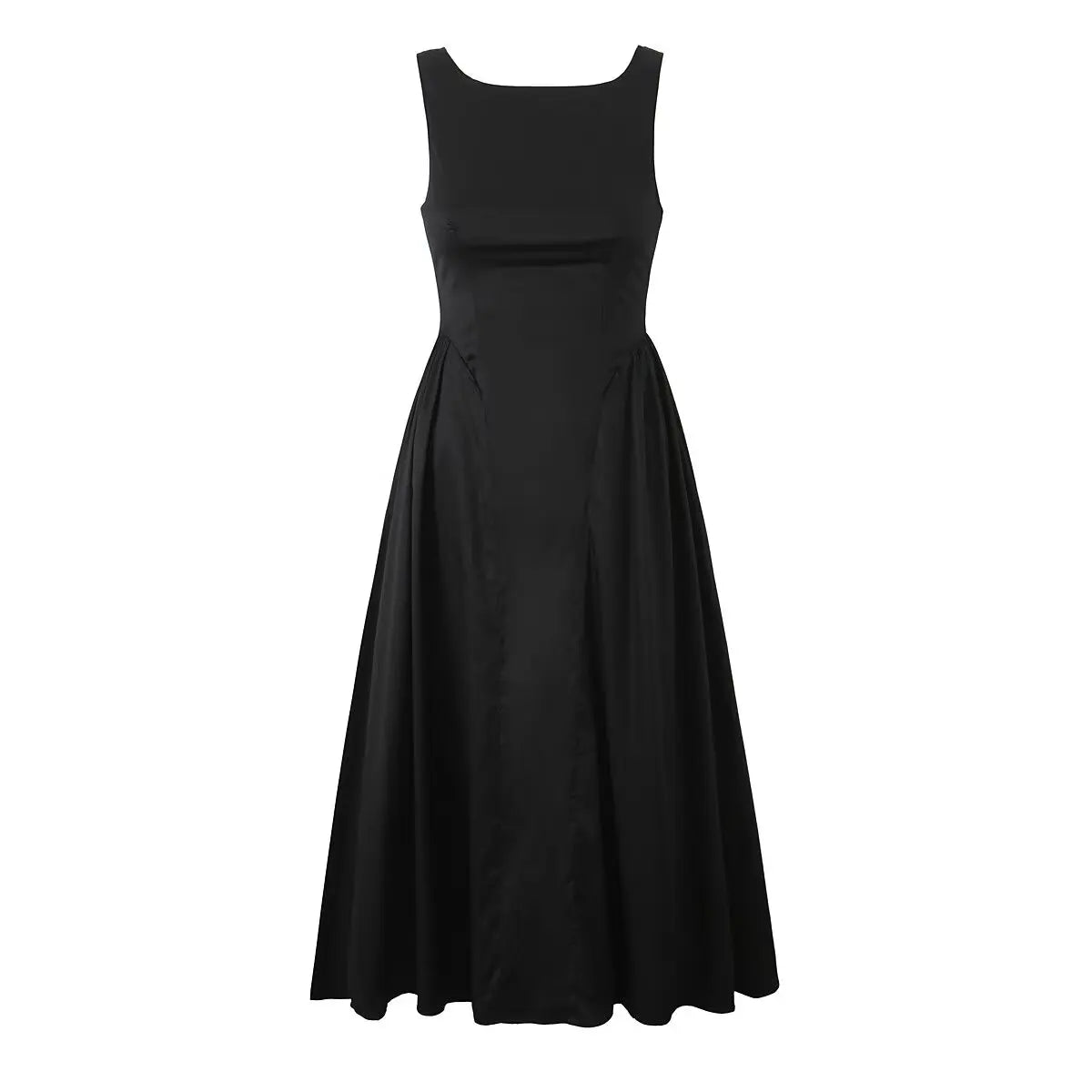 Solid Halter Backless Long Dress